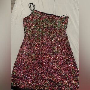 SHEIN Dress with Multicolor Sequins